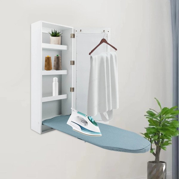 Unbranded Wall-Mount Ironing Board Cabinet Built in Ironing Board Cabinet