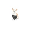 Mog and Bone Printed Heart Soft Toy Pitch Triangle