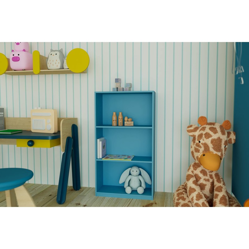 Furinno BASIC Book Shelf, 3-Tier Modern Bookshelf, Bookcase with Open