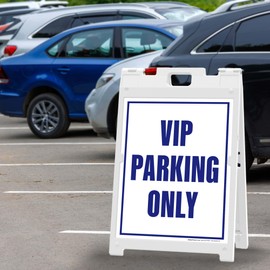 VIP Parking Only Sidewalk Sign Kit, 18x24 Inches, Portable A Frame, Made in USA by My Sign Center