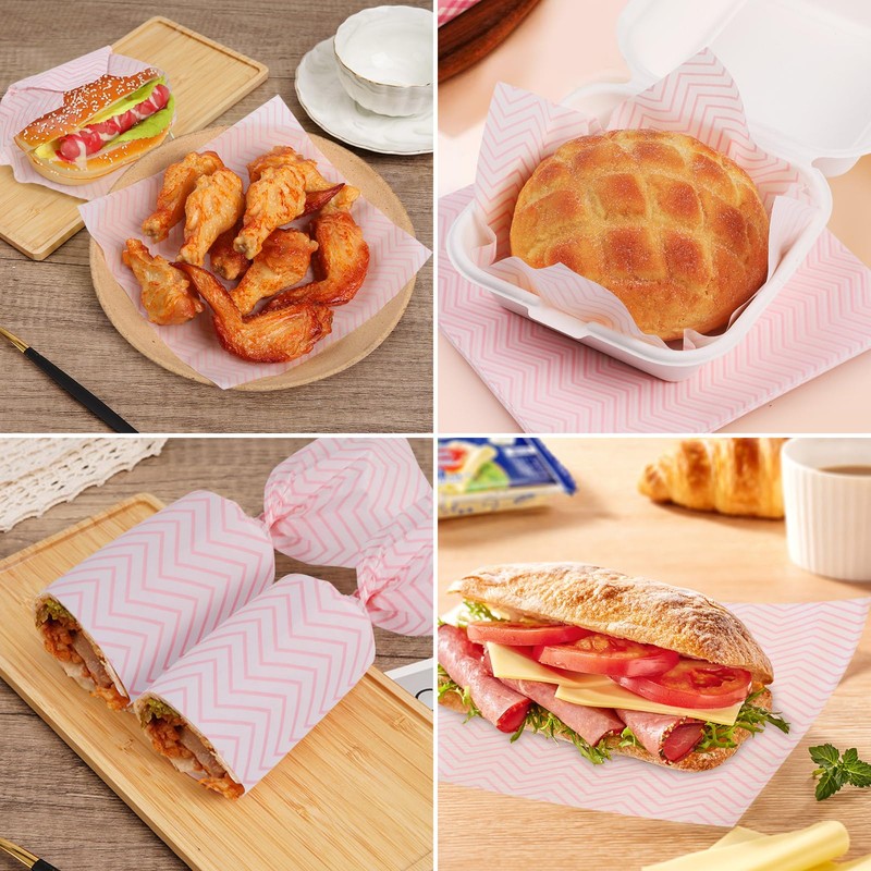 GeeRic Waxed Deli Paper Sheets for Snacks 100 Pcs, 7