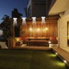 HOSHINE(2 Pack) Solar Powered Gutter Lights Security Light Outdoor Solar