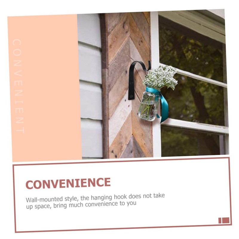 Mipcase 6pcs S Shape Wall Mounted Flower Basket Hooks Durable