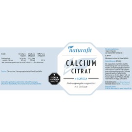 naturafit Calcium Citrate Capsules, Pack of 60 Capsules