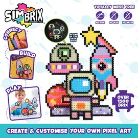 Character Options 07997 Simbrix Theme Pack Glowing Galactic with 1500+ brix Creative Activity STEAM Arts and Crafts Kids’ Toys for Girls & Boys Ages 5 and up