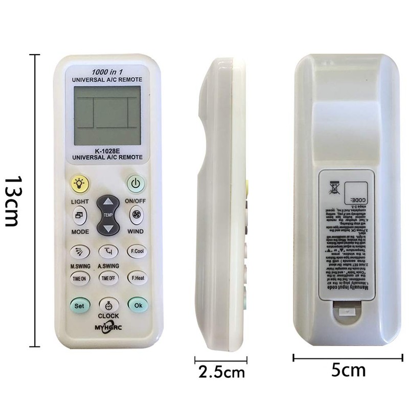 K-1028E Universal Air Conditioner A/C Remote Control for Haier, Hitachi,