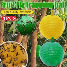Unbranded 3PCS Hang Fly Trap Sticky Fly Catcher Ball Insect Cleaning Ball Pest Control USA