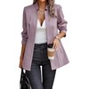chouyatou Women's Casual Business Open Front Long Sleeve Notch Lapel