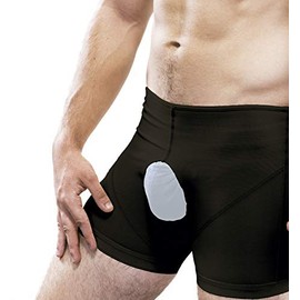 Faja para Hernia Inguinal Hombre Bóxer de Compresión Inguinal Invisible Galess 4912(Negro, L)