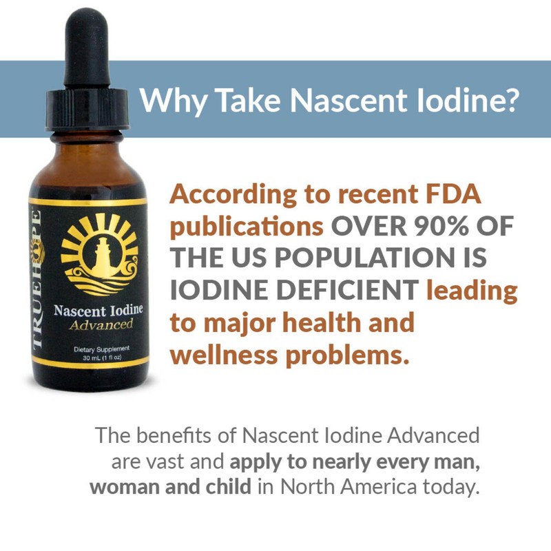 Truehope Pure Nascent Iodine Liquid Supplement - Potent Tincture Suspended