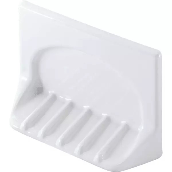 Lenape White Porcelain Soap Holder Tile-in Mount