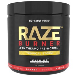 Protein Works Raze Burner Pre Workout Powder | Tropical | Thermogenic | Caffeine, Carnitine & Tyrosine | 30 Servings