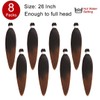 Xtrend 8 Packs 20 Inch Ombre Brown EZ Braiding Hair