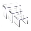 Generic T'z Tagz New 3 Piece Crystal-Clear Acrylic Showcase Riser