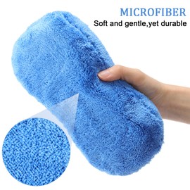 Tanlade 4 Pcs 2 Pack Large Microfiber Car Wash Sponge for Cleaning, Non Scratch Microfiber Sponges for Car Washing Supplies, Trucks and Motorcycles (Orange,Blue,Yellow,Gray)