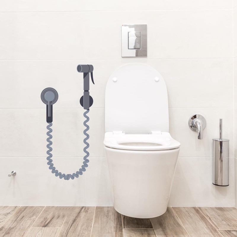 sourcing map Spring Flexible Shower Hose, 3Meter/118inch Flexible Telescopic Shower