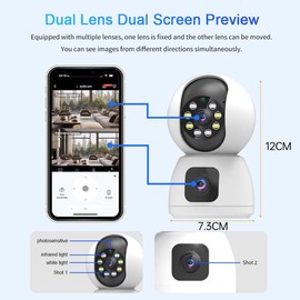 EatPitaya Smart Indoor Pan for Home Security Camera 1080p HD 360° Camera for Dog Baby Monitor Elder 2-Way Audio Night Vision Cloud & SD Card Storage Pet Camera with Phone App (K12)