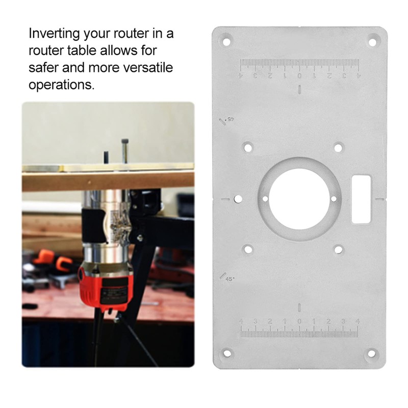 Router Table Insert Plate 235mm x 120mm x 8mm Aluminum