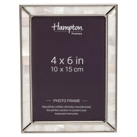 Hampton Frames CEYLON Silver with Mother of Pearl Photo Picture Frame Silver 4x6 (10x15cm) CEY94246