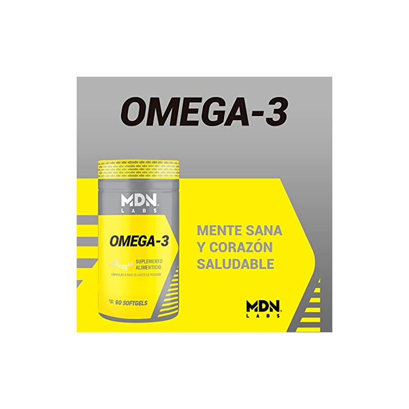 MDN Sports, Omega 3 con DHA y EPA, 90 cápsulas