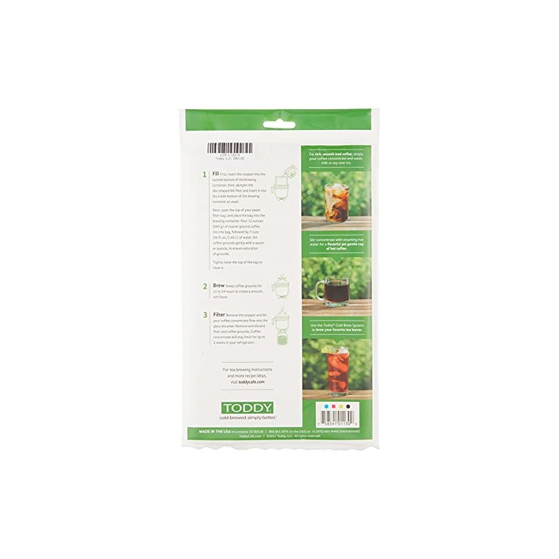 Toddy - THMPF20 Toddy Paper Filter Bags, Home Model Filters,