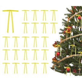 Penta Angel Velvet Christmas Tree Bows 24Pcs 5x7 Vintage Gift Ribbon Bows for Xmas Door Wreath Garland Present Wrapping Home Decoration Crafts (Light Gold)