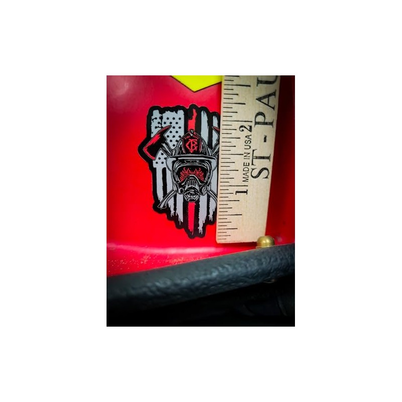 American Flag Firefighter SCBA Fireman Fire Maltese Decal (2-Pack 2")