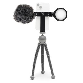 JOBY Beamo Reel Creator Kit Flexible Tripod with GripTight 360 Smartphone Holder, Wavo Mobile and Beamo Reel for Mirrorless Compact Cameras or Smartphones (JB01862-BWW)