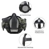 Yzpacc Airsoft Mask with Glasses, Foldable Half Face Airsoft Mesh