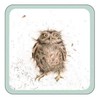 Wrendale Designs Individual Cork Backed Coaster - Owl