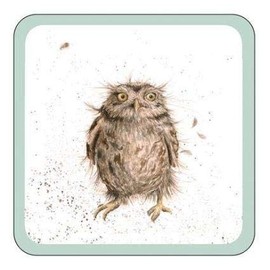 Wrendale Designs Individual Cork Backed Coaster - Owl