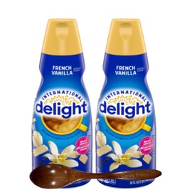 International Delight Int'l Delight French Vanilla Liquid Coffee Creamer 2 Pack 32 oz. W/ Wooden Spoon