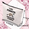 BDPWSS Ferret Makeup Bag Funny Ferret Lover Gift for Women