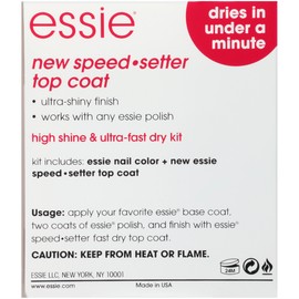 essie Speed Setter Top Coat & Nail Polish Kit, Clothing Optional,