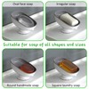 Desuibao Self Draining Soap Dish for Bathroom Sink Shower Suction