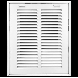 HVAC Premium 20 x 16 Duct Opening Steel Return Air Filter Grille, for 1-inch Filter, Removable Door, Flat Stamped HVAC Vent Cover Grille, Outer Dimensions 22.5 x 18.5