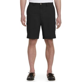 Harbor Bay by DXL Men's Big and Tall Continuous Comfort Cargo Shorts Black x