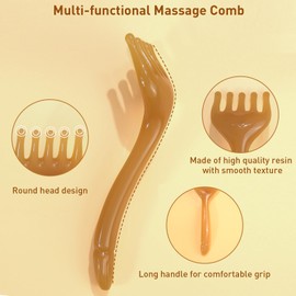 2 Stück Gua Sha Kamm, Kopfmassagegerät Kopfhaut Massagebürste Gesicht Massagegerät, Körper Gua Sha Gesicht Massage Werkzeug, Selbstpflege Geschenke für Frauen Männer