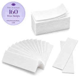 Fleece strips for warm wax and sugar paste, pack of 150, skin-friendly and tear-resistant hair removal strips made of fleece for any type of depilation on the leg, chest, back, intimate area and face