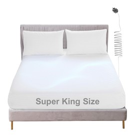 Grounding Fitted Sheets Grounding Bed Sheet 180 x 200 cm Grounding Sheet with EU Grounding Cable Fitted Sheet Cotton Made of 95% Organic Cotton with 5% Silver Chamfer Grounding Sheet for Better Sleep