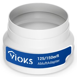 VIOKS Exhaust Hose Adapter 150 mm - 125 mm Reducer for Exhaust Pipe Cooker Hood Exhaust Hose Connector for PVC Ventilation Hose 150 mm