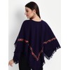 Zamour Indian Kashmiri Women's Poncho/Overcoat Hand Embroidery Paisley Work with