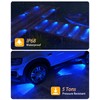 DetarZinLED Blue Solar Lights for Outside,8 Pack Solar Deck Lights