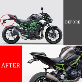 Z900 Fender Eliminator Tail Tidy Kit Compatible with Z900 ZR900 2017-2024 & Z900SE ZR900 2022-2024 & ZH2 / ZH2 SE ZR1000 2020-2024 License Plate Mount with Turn Signals Rear (Smoke)