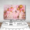 MEHOFOND 8x6ft Pastel Pink Girl 1st Birthday Background Banner Balloons