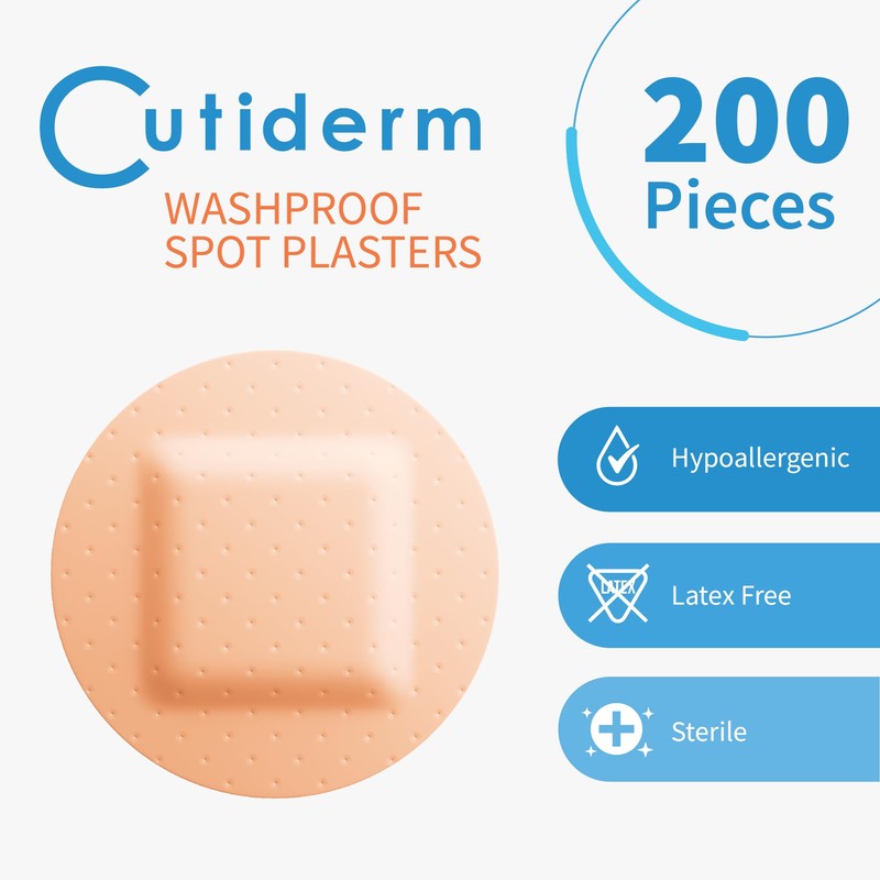 Cutiderm Small Round Spot Plasters 22 x 22mm 200 Plasters