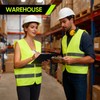 DJZZ 50 Pcs High Visibility Safety Vest Bulk Construction Vests