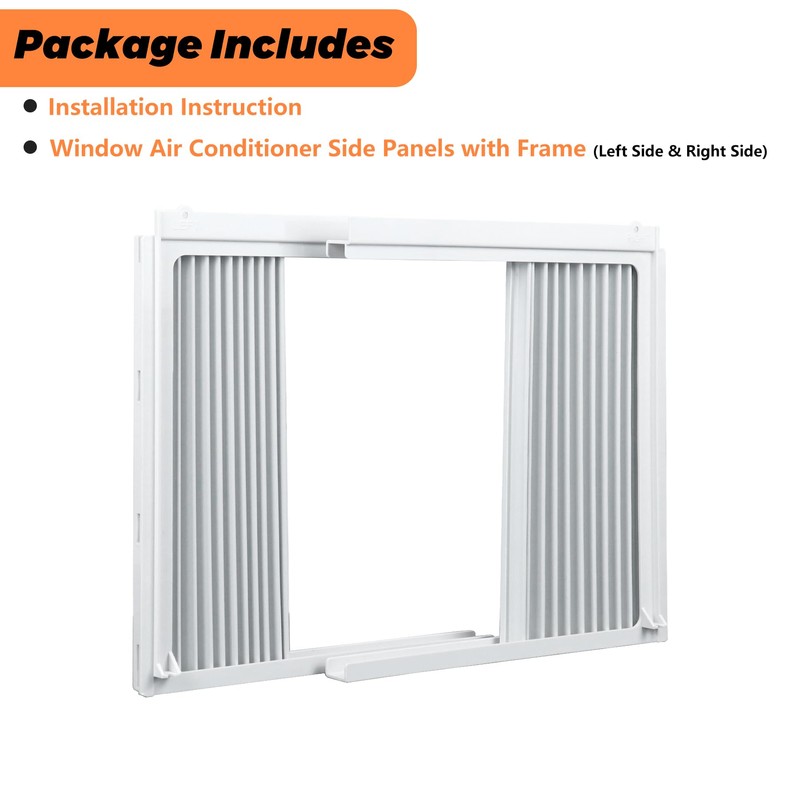 GCGOODS Window Air Conditioner Side Panels with Frame, Adjustable Window