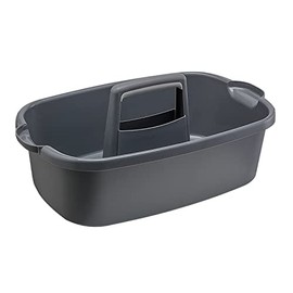 Goderewild Multi-Purpose Plastic Cleaning Caddy with Handle, Shower Caddy Organizer/Storage Basket/Totes Portable for Bathroom Supplies, Cleaning Products, Under Sink Tool, Housekeepers (Grey)