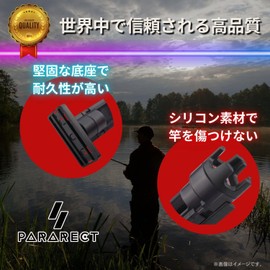 Pararect Rod Holder Rod Stand Set of 2 Fishing Meiho Daiwa Universal Compatible Rod Case Fishing Rod Rod Holder Rod Holder Black